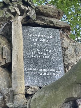 Pomník Obětem 1. světové války, autor: Nela Vídenská, ZŠ Benešova Třebíč