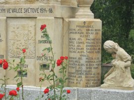 detail pravého pilastru a sochy ženy